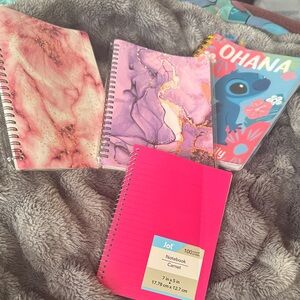 Colorful Spiral Notebooks Set